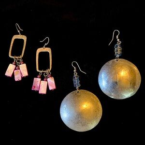 VINTAGE Boho Metal earrings BUNDLE! (2 pairs)
